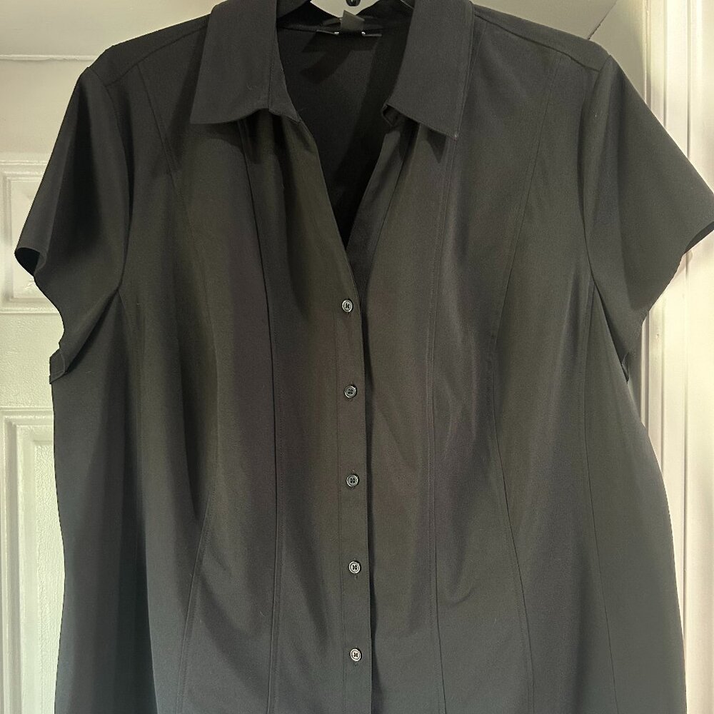 Style & Co - Black Short Sleeve, Button Down top - Size 3X Women's